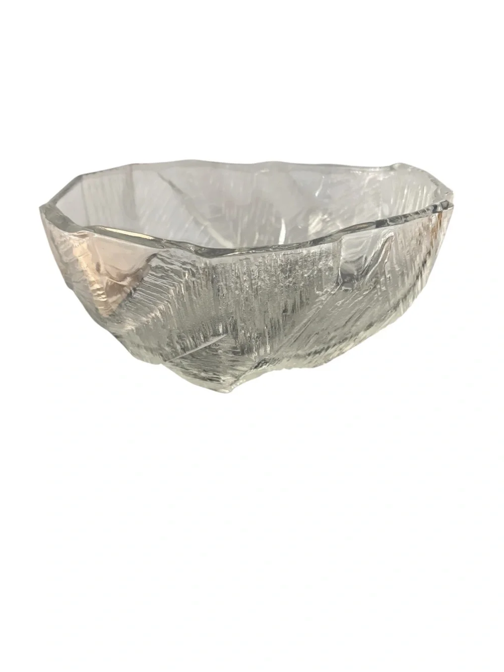 Mikasa Hoya Vintage Crystal Iceberg Bowl Japan 1970s Serving wear Glacier Salad